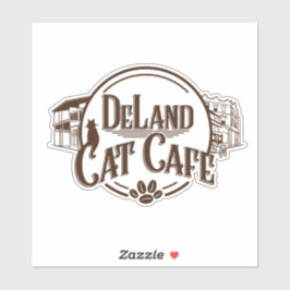 DeLand Cat Cafe LOGO gran pegatina