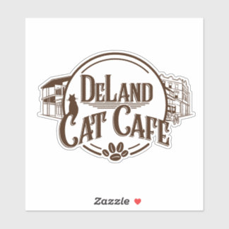 DeLand Cat Cafe LOGO gran pegatina