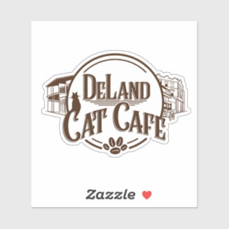 DeLand Cat Cafe LOGO Pegatina