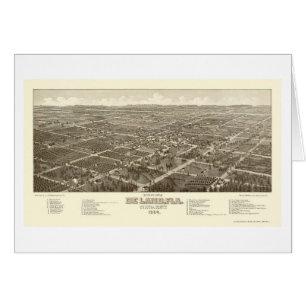 DeLand, mapa panorámico de FL - 1884
