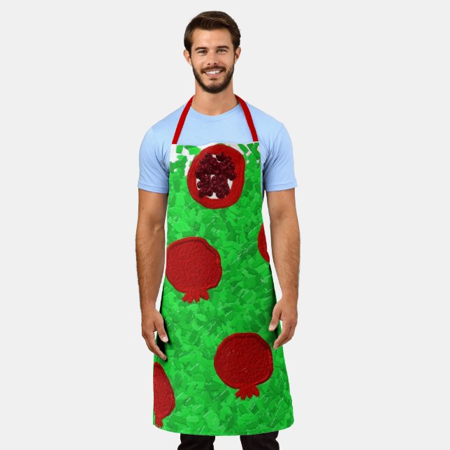 Delantal ט de árbol granate ״ ו ב ש ב Tu B'Shvat Shavuot (Gastado)