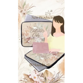 DELANTAL ボーホーフラワーオールオーバープリントエプロン