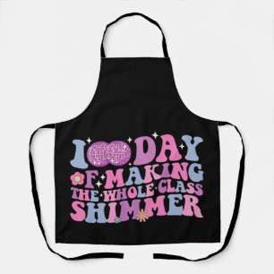 Delantal 100 Días De La Discoteca De La Clase Completa