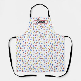 Delantal 123 Números Rojo Amarillo Azul