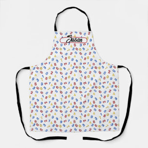 Delantal 123 Números Rojo Amarillo Azul