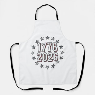 Delantal 1776 2026 Estrellas Patrióticas Diseño Vectorial V