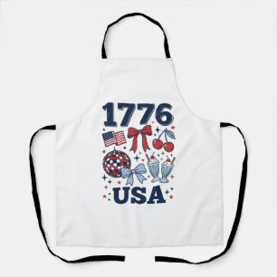 Delantal 1776 Diseño Vectorial Coqueta Patriótica USA_1