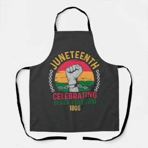Delantal 18 de junio celebrando la libertad negra 1865
