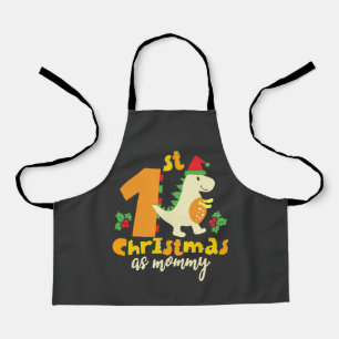 Delantal 1.ᵉʳ Navidad como mami navideña cute dinosaurio