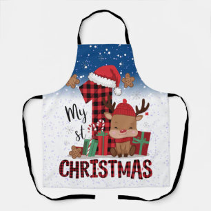Delantal 1.ᵉʳ Navidad Leche de Nieve Blanca Leche Linfa