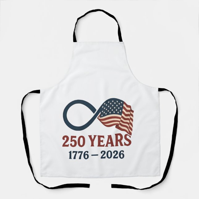 Delantal 250 Aniversario 1776-2026 Estados Unidos Patriótic (Anverso)