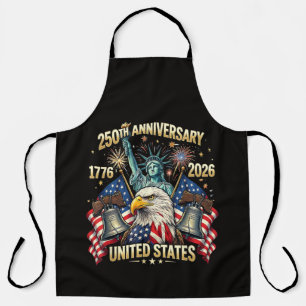 Delantal 250 años aniversario americano 1776-2026 bandera d