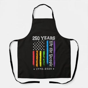 Delantal 250 años de la Bandera LGBT de EE. UU. del 250 ani