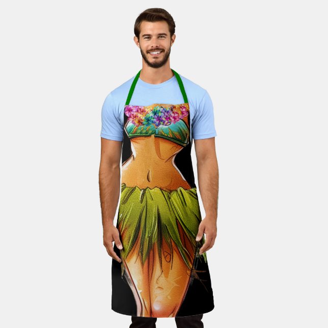 Delantal 2.º Luau o Apron de la risa de cocina (Gastado)