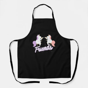 Delantal 2 Unicornios beben camisas de té y los mejores ami