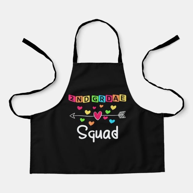 Delantal 2nd grade Teacher Shirts School Team Second Grade (Anverso)