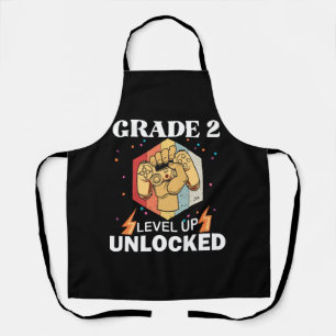 Delantal 2nd Grade Unlocked Level Up Back To School First