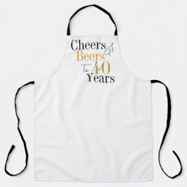 Delantal 40.ª Alegría y Cerveza Mínima