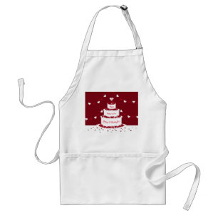 Delantal 40.ª tarta del aniversario del boda de rubí