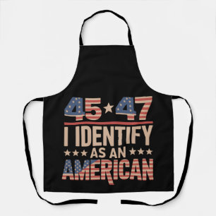 Delantal 45 47 Me Identifico Como Un Trump Presidente Ameri