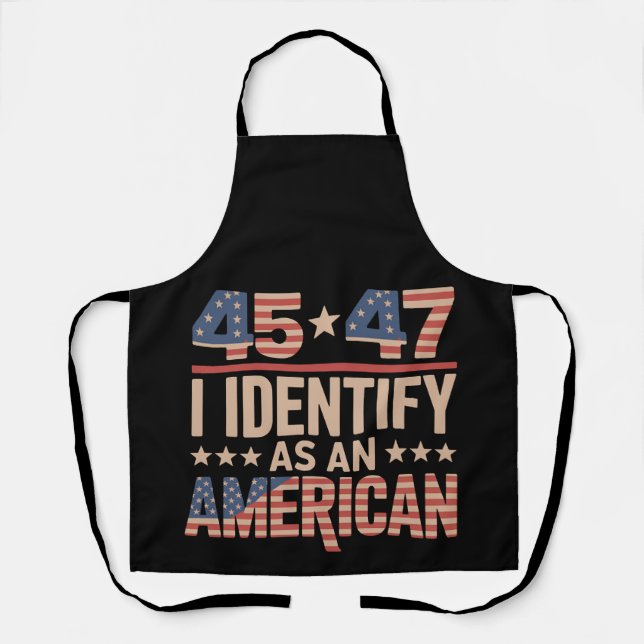 Delantal 45 47 Me Identifico Como Un Trump Presidente Ameri (Anverso)