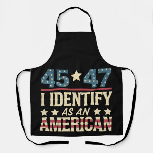 Delantal 45 47 Me Identifico Como Una Bandera Americana Tru
