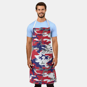 Delantal 4 de julio, Día de la Independencia, Gris Camuflaj