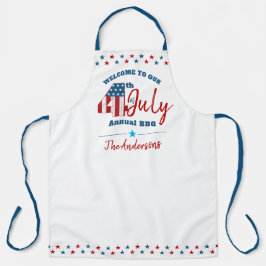 Delantal 4 de julio Estrellas Rojas Blancas Azules EEUU Ban