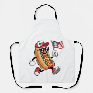 Delantal 4 de julio Hotdog American Independence 1776
