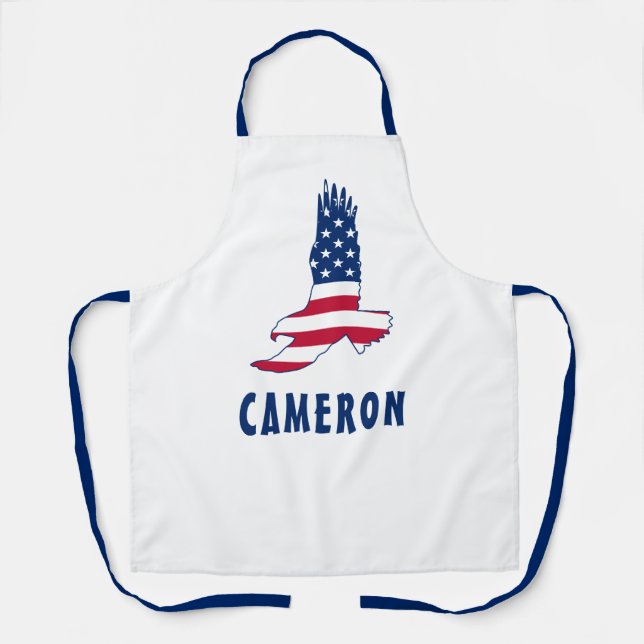 Delantal 4 De Julio Nombre Estados Unidos Bandera Estados U (Anverso)