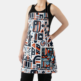 Delantal 4 de julio Patrón Generativo