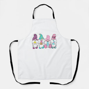Delantal 4 Gnomes de Pascua Pastel Spring Bunny Ears Gingha