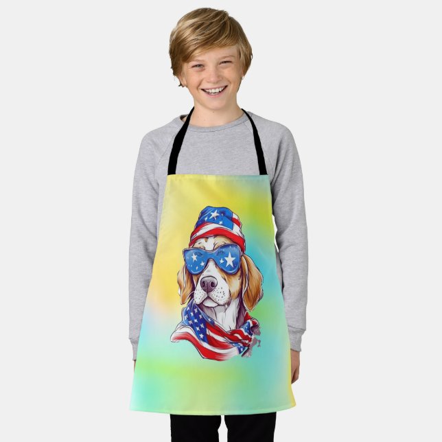 Delantal 4th Of July Dog Sublimation-66361 (Gastado)