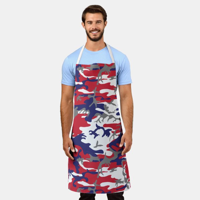 Delantal 4th of July, Independence day, Camouflage Gray (Gastado)