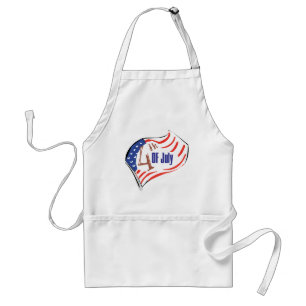 Delantal 4to de la bandera americana de julio
