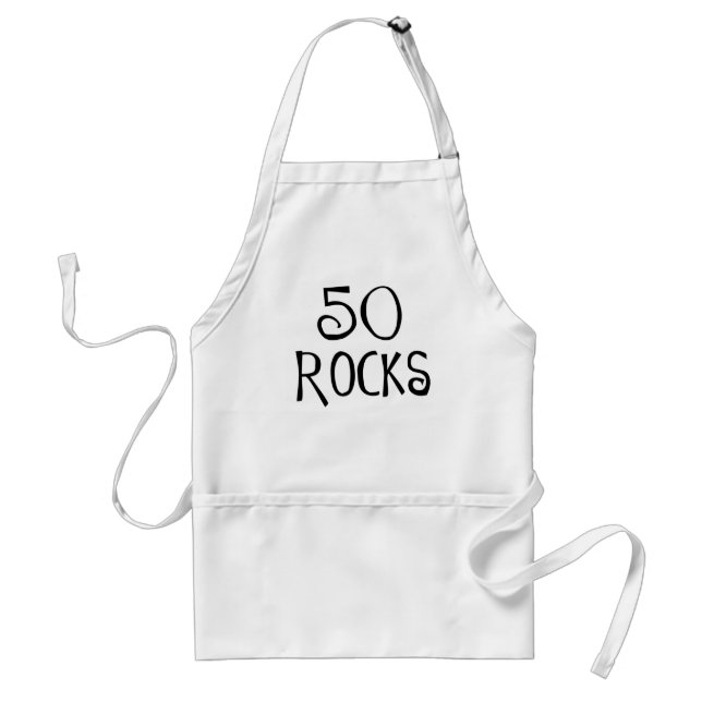 Delantal ¡50.os regalos de cumpleaños, 50 ROCAS! (Frente)