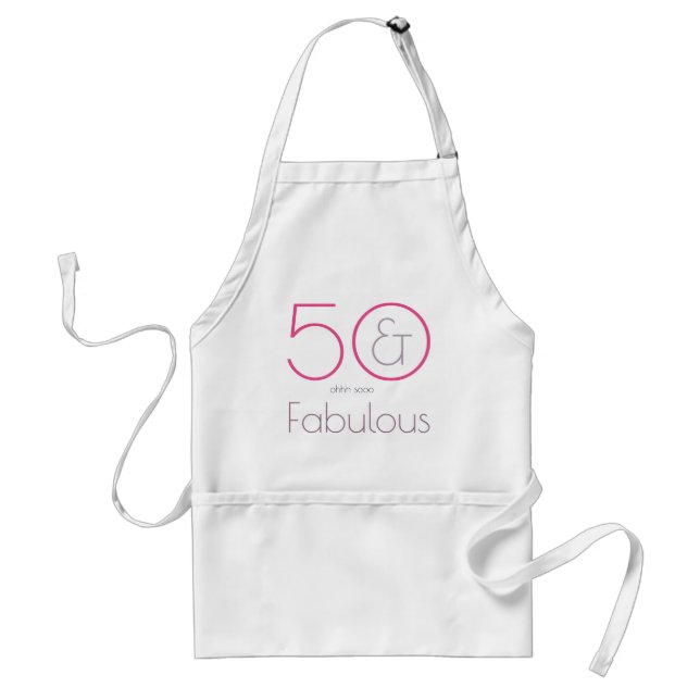 Delantal 50 y fabuloso Apron de la fiesta de cumpleaños (Frente)