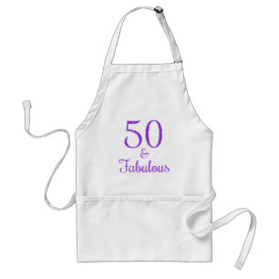 Delantal 50 y Fabulous Purple Purpurina