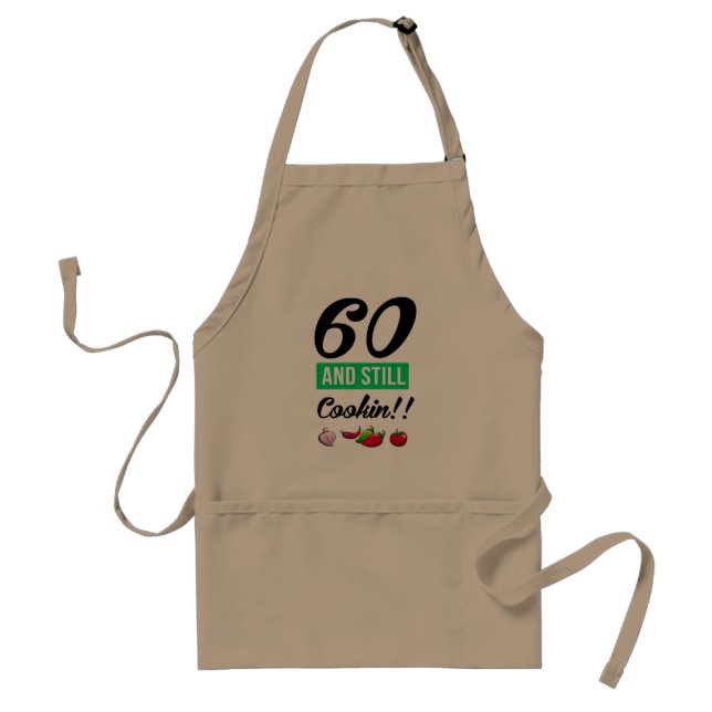 Delantal 60 y aún cookin (Frente)