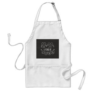 Delantal 6.º Aniversario Gift Chalk Hearts