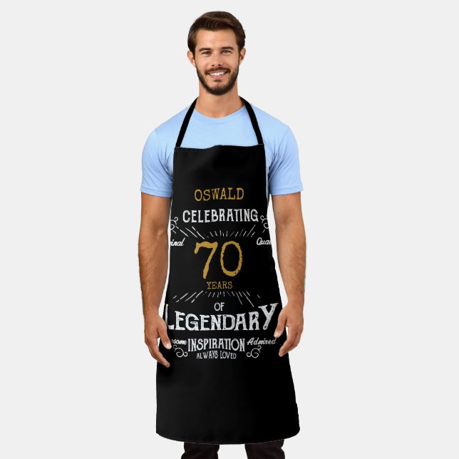 Delantal 70.º Apron gracioso legendario del oro negro (Gastado)