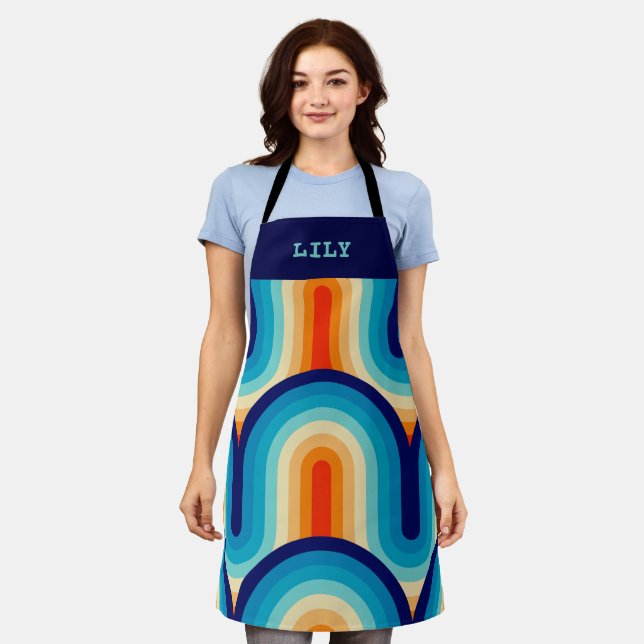 Delantal 70s Rainbow Curves (Gastado)