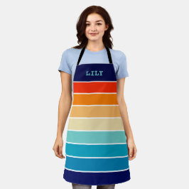 Delantal 70s Rainbow Stripes