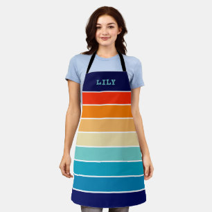 Delantal 70s Rainbow Stripes