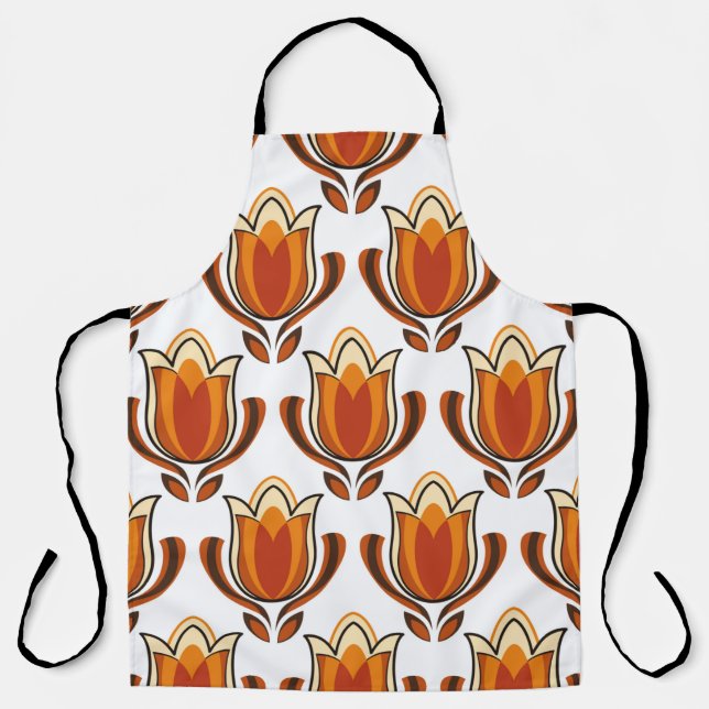 Delantal 70's retro pattern material illustration70s,1970,p (Anverso)