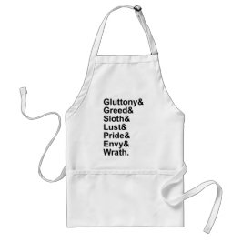 Delantal 7 pecados mortales - Enemigo de lujuria de orgullo