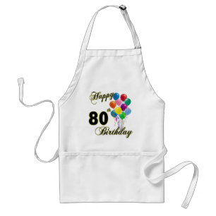 Delantal 80.os regalos de cumpleaños y ropa felices del