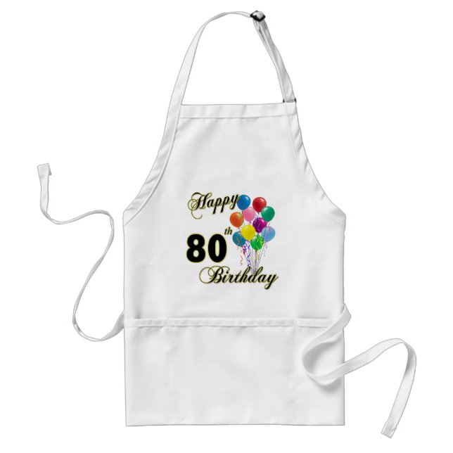 Delantal 80.os regalos de cumpleaños y ropa felices del (Frente)