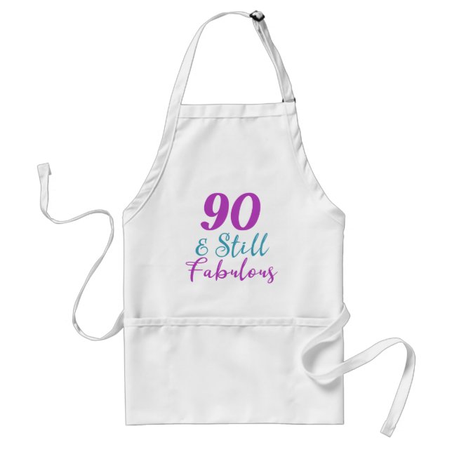 Delantal 90.º cumpleaños todavía fabuloso (Frente)