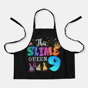 Delantal 9.º Cumpleaños Para Chicas Chica Slime Queen, De